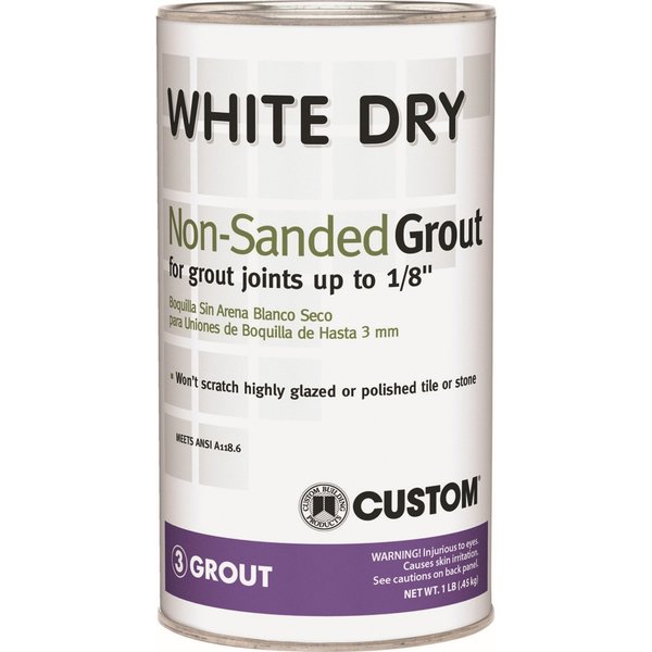 Polyblend Custom Building Products White Dry Indoor and Outdoor White Grout 1 lb WDG1-6